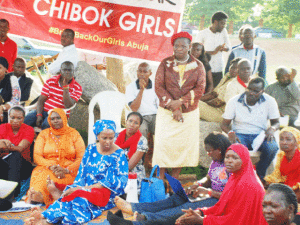 Chibok Girls: 5 Escaped Girls, Parents, Community Flood BBOG Sit-out